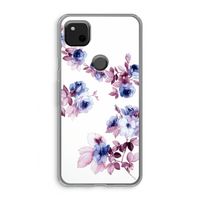 Waterverf bloemen: Google Pixel 4a Transparant Hoesje Waterverf bloemen: Google Pixel 4a Transparant Hoesje