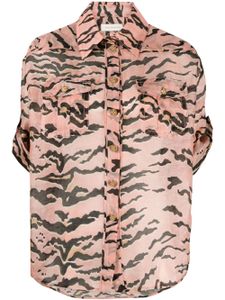 ZIMMERMANN chemise Matchmaker Safari en organza - Rose