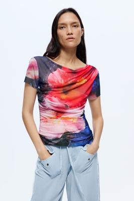 Bedrukt T-shirt met korte mouwen - MATERIAL FINISHES - XS