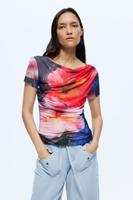Bedrukt T-shirt met korte mouwen - MATERIAL FINISHES - XS