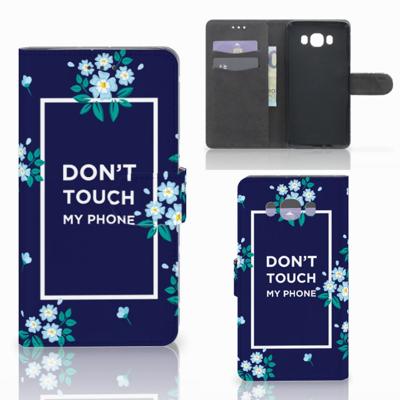 Samsung Galaxy J7 2016 Portemonnee Hoesje Flowers Blue DTMP | Portemonnee hoesje Samsung Galaxy J7 2016 Portemonnee Hoesje Flowers Blue DTMP | Portemonnee hoesje