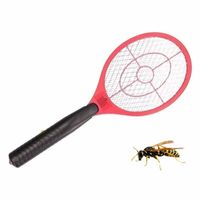 Anti wesp/vlieg elektrische vliegenmepper roze - Vliegenmeppers - Ongediertebestrijding - thumbnail