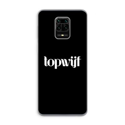 Topwijf Zwart: Xiaomi Redmi Note 9 Pro Transparant Hoesje