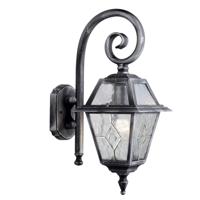 Searchlight Klassieke muurlampGenoa Curl zwart zilver - 1515