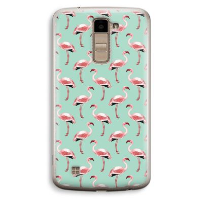 Flamingoprint groen: LG K10 (2016) Transparant Hoesje