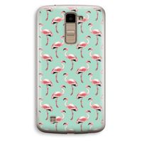 Flamingoprint groen: LG K10 (2016) Transparant Hoesje