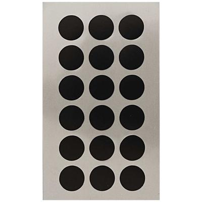 Hobby stickers - 216x stuks - D15 mm - zwarte ronde stickers - Kantoor stickers - Scrapbook - knutse