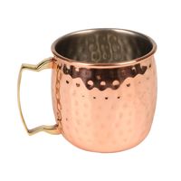 Moscow Mule glas/beker - RVS metaal - koperkleurig - 500 ml - luxe cocktailglazen