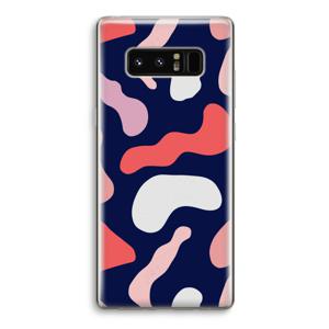 Memphis Shapes Pink: Samsung Galaxy Note 8 Transparant Hoesje