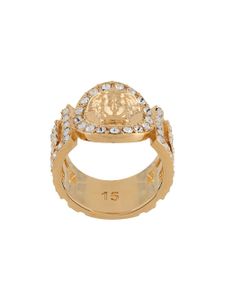 Versace bague La Medusa sertie de cristal - Or