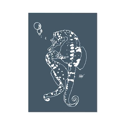 Poster Paneel Seahorse Blue 60x80 Poster Paneel Seahorse Blue 60x80