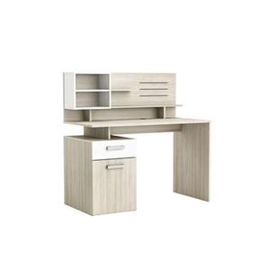 Demeyere bureau Malicia - licht eiken/wit - 121,9x123x60 cm - Leen Bakker