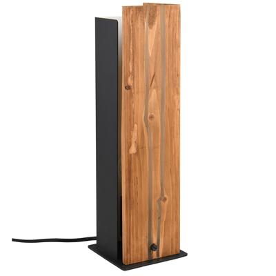 LED Tafellamp - Trion Nuri - E27 Fitting - Vierkant - Bruin - Metaal