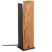 LED Tafellamp - Trion Nuri - E27 Fitting - Vierkant - Bruin - Metaal