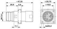 M17 Compact connector wanddoorvoeren 1618835 ST-17S1N8ACK03S Zilver Phoenix Contact Inhoud: 1 stuk(s) - thumbnail