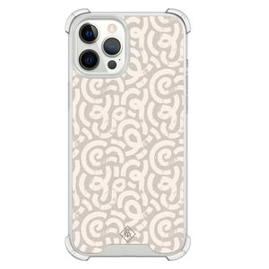 iPhone 12 Pro Max shockproof hoesje - Ivory abstraction