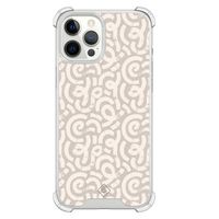 iPhone 12 Pro Max shockproof hoesje - Ivory abstraction - thumbnail