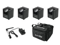 EUROLITE Set 4x AKKU UP-1 + SB-4 Soft Bag + QuickDMX Wireless transmitter