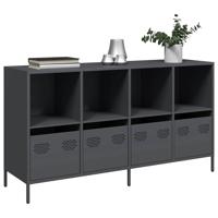 Dressoir 135x39x73,5 cm koudgewalst staal antracietkleurig