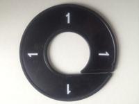 Maatring 9cm zwart/wit 1