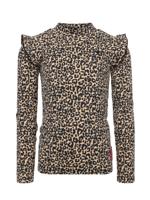 LOOXS Little winter crinckle top meisjes - zand - luipaard