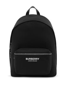 Burberry sac à dos zippé à logo imprimé - Noir