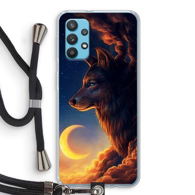Night Guardian: Samsung Galaxy A32 4G Transparant Hoesje met koord