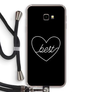 Best heart black: Samsung Galaxy J4 Plus Transparant Hoesje met koord