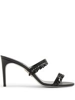 René Caovilla Chandelier 80mm open-toe mules - Noir