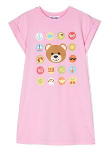 Moschino Kids robe à logo imprimé - Rose