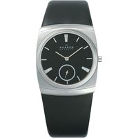 Horlogeband Skagen 511SSLB (X00004290 - 26L511 ) Leder Zwart