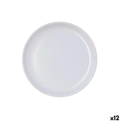 Dessertbord Bidasoa Moana Grijs Keramisch Ø 21,5 cm (12 Stuks)
