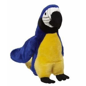 Nature Planet pluche papegaai knuffel - blauw - 21 cm - vogels - dieren