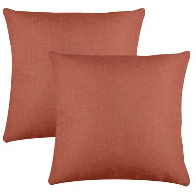 Stof Textile sierkussen Bea - 2x - terracotta - 50 x 50 cm - bank kussens - polyester