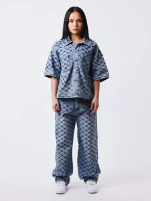 Project x Paris Precious Denim Set Dames Blauw - Maat XS - Kleur: Blauw | Soccerfanshop