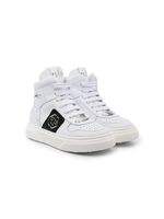 Philipp Plein Junior baskets à logo imprimé - Blanc - thumbnail