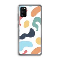 Memphis Shapes Blue: Samsung Galaxy A41 Transparant Hoesje