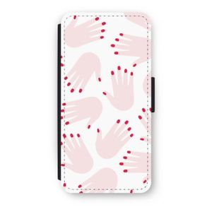 Hands pink: iPhone 7 Flip Hoesje