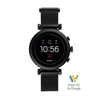 Horlogeband Smartwatch Fossil FTW6050 Mesh/Milanees Zwart 18mm - thumbnail