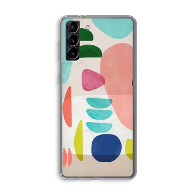 Bold Rounded Shapes: Samsung Galaxy S21 Plus Transparant Hoesje