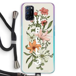 Hello bloemen: Oppo A72 Transparant Hoesje met koord