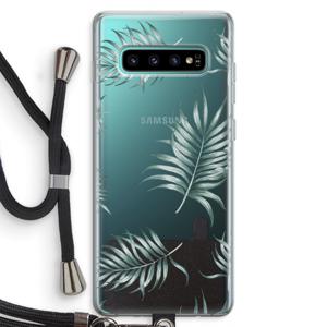 Simple leaves: Samsung Galaxy S10 Plus Transparant Hoesje met koord