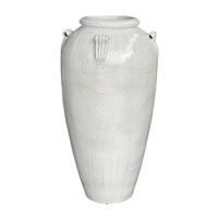 PTMD Izze White glazed ceramic extreme pot high