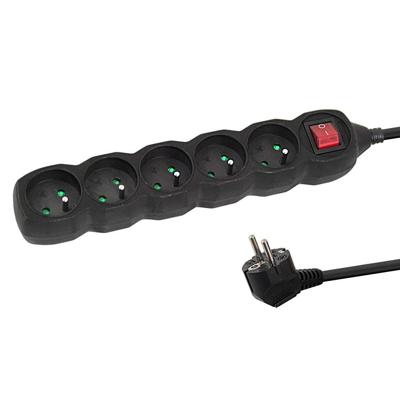 Esperanza ELK216K power uitbreiding 5 m 5 AC-uitgang(en) Binnen Zwart