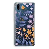 Flowers with blue leaves: Huawei P20 Transparant Hoesje - thumbnail