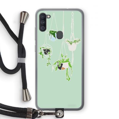 Hang In There: Samsung Galaxy A11 Transparant Hoesje met koord