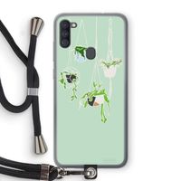 Hang In There: Samsung Galaxy A11 Transparant Hoesje met koord