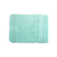 MSV Badkamerkleedje/badmat tapijt - voor de vloer - lichtblauw - 50 x 70 cm - langharig - Badmatjes