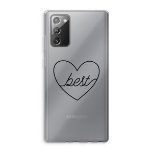 Best heart black: Samsung Galaxy Note 20 / Note 20 5G Transparant Hoesje