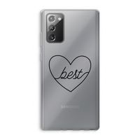 Best heart black: Samsung Galaxy Note 20 / Note 20 5G Transparant Hoesje